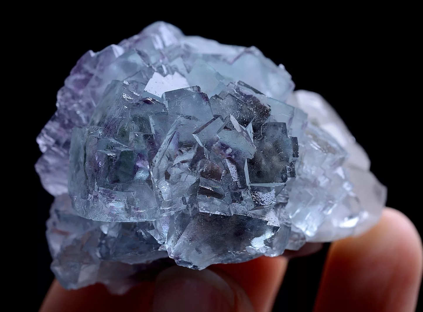 77.2g Natural Transparent Purple Window Fluorite Mineral Specimen/Yaogangxian