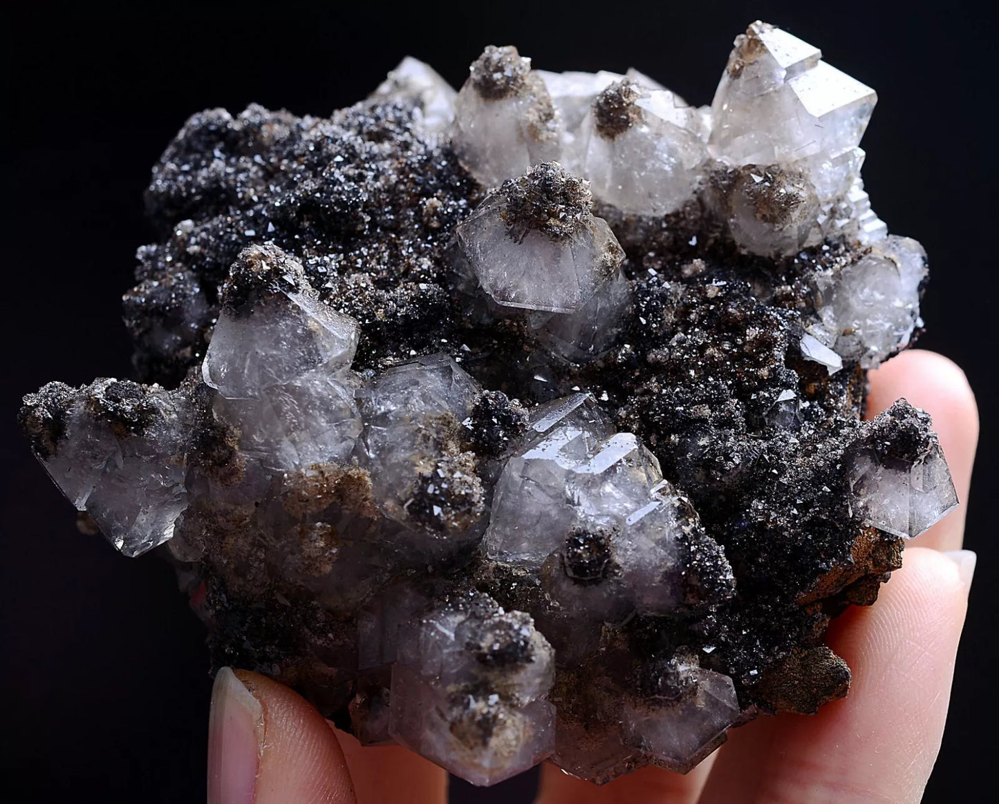 Natural Rare Pyramid QUARTZ Crystal Cluster & strange Mineral Specimens 172g