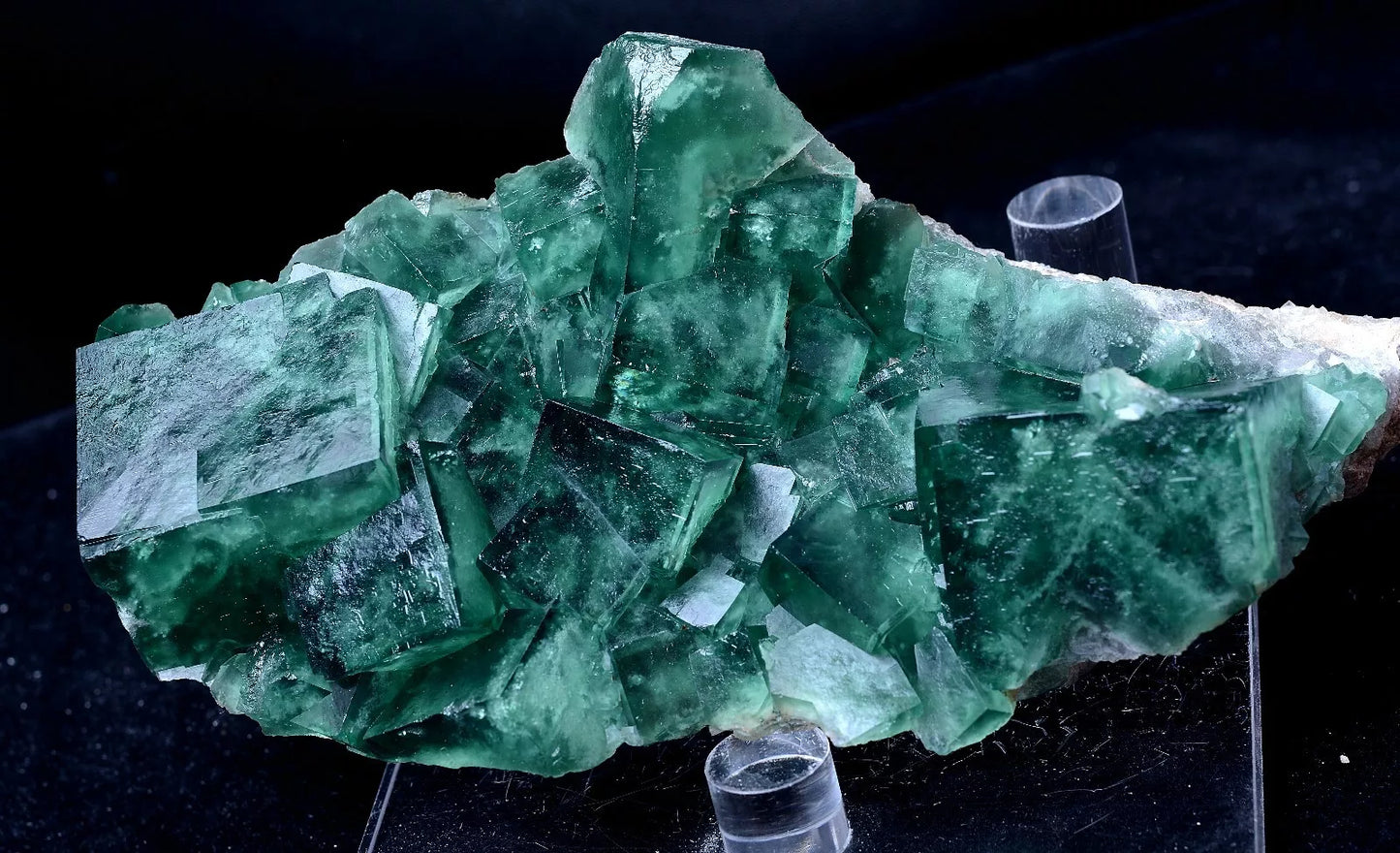 799g NATURAL Beauty Green Cubic FLUORITE Crystal Cluster Mineral Specimen