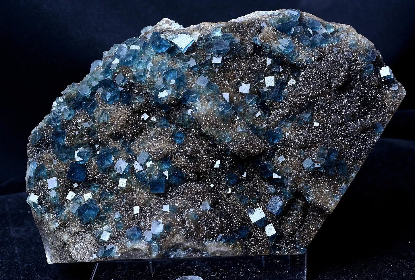 1175g New Find Transparent Blue Cube Fluorite CRYSTAL CLUSTER Mineral Specimen