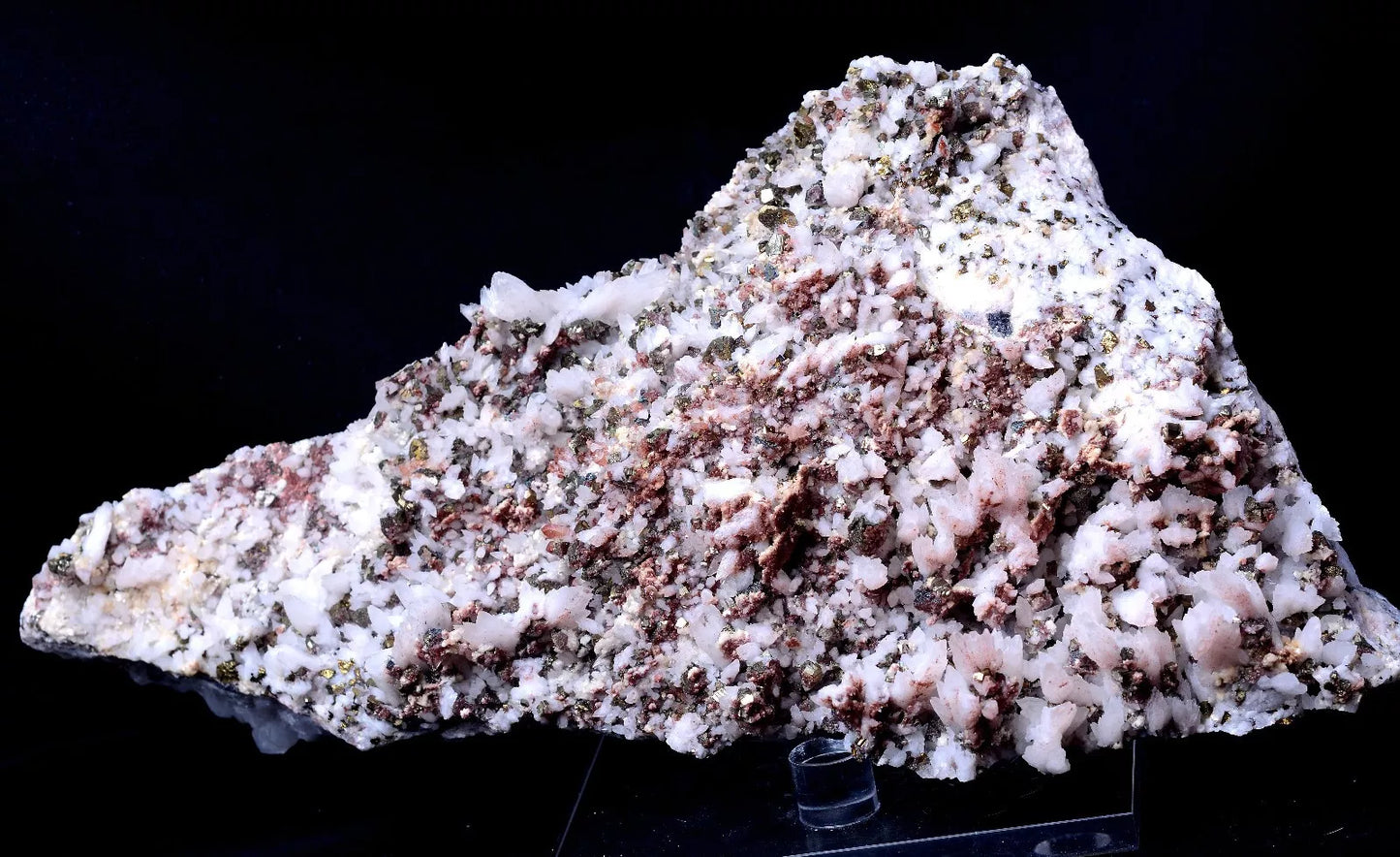 2282g China/Newly DISCOVERED RARE RED CALCITE & PYRITE CRYSTAL MINERAL SPECIMEN