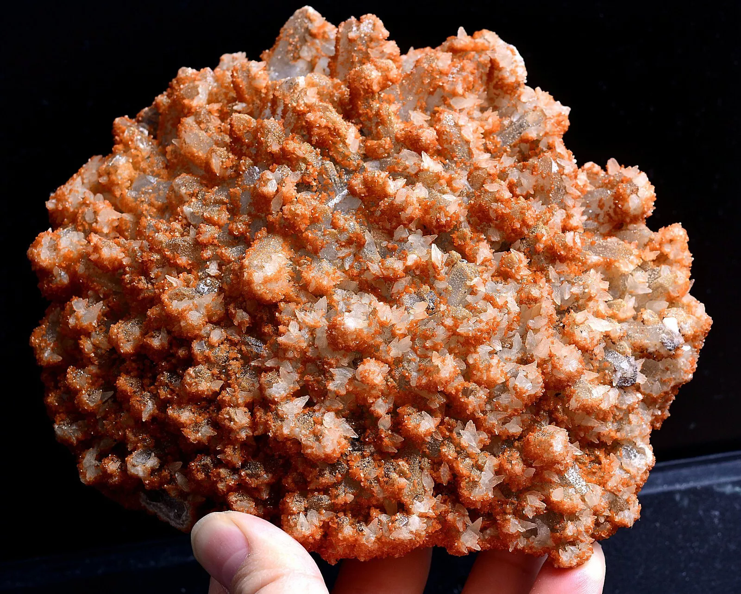 1518g New Varieties Rootless Red CRYSTAL CLUSTER & Calcite Mineral Specimen