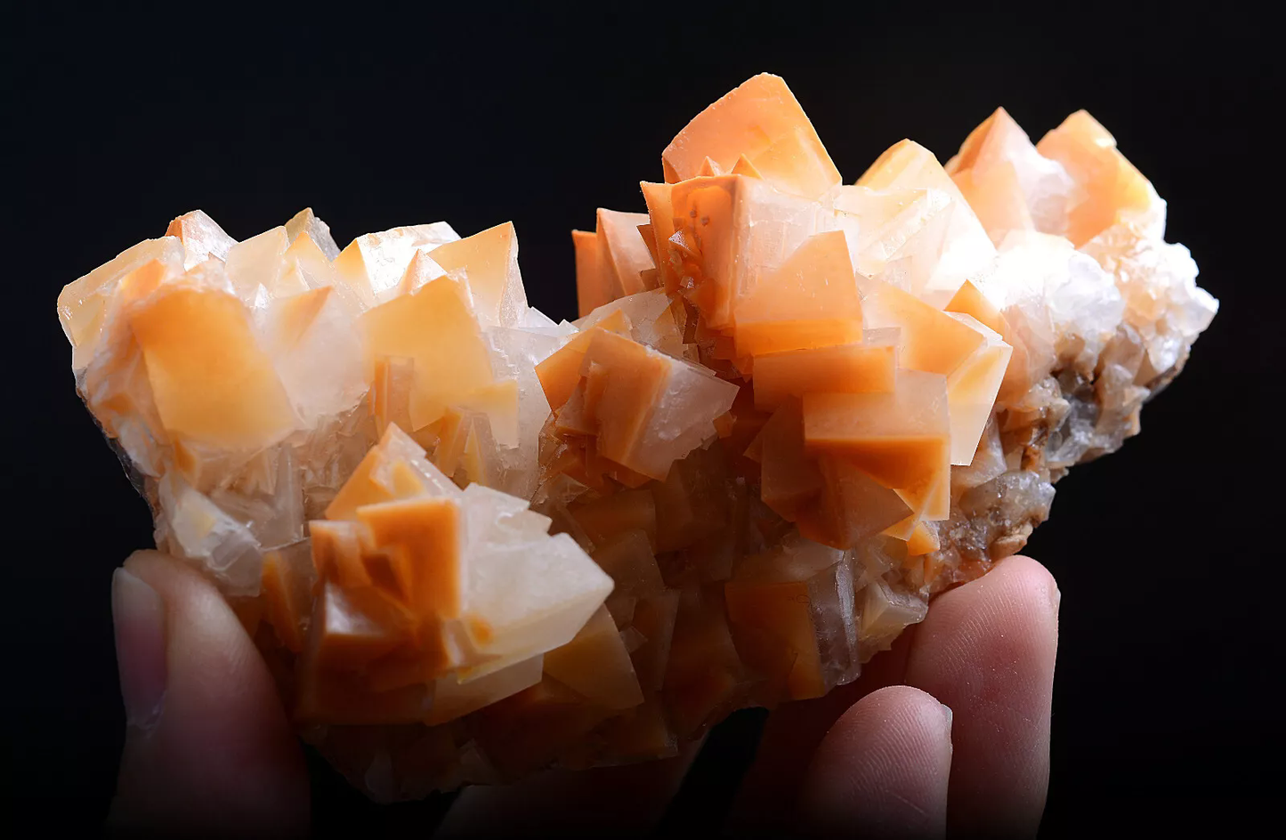 223.g Natural transparency Phantom Window Yellow Calcite Mineral Specimen