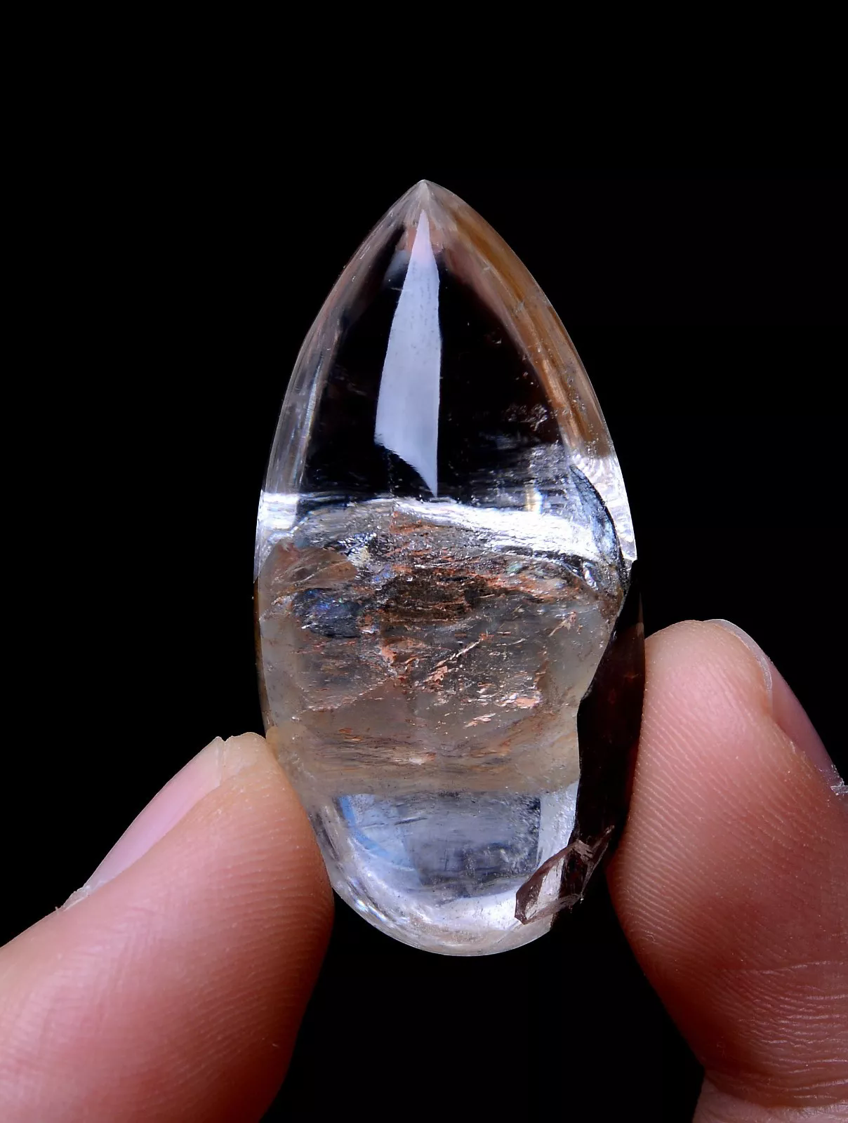 Natural Gold Rutilated Quartz Crystal "Stone Inside Stone" Pendant 72.55ct