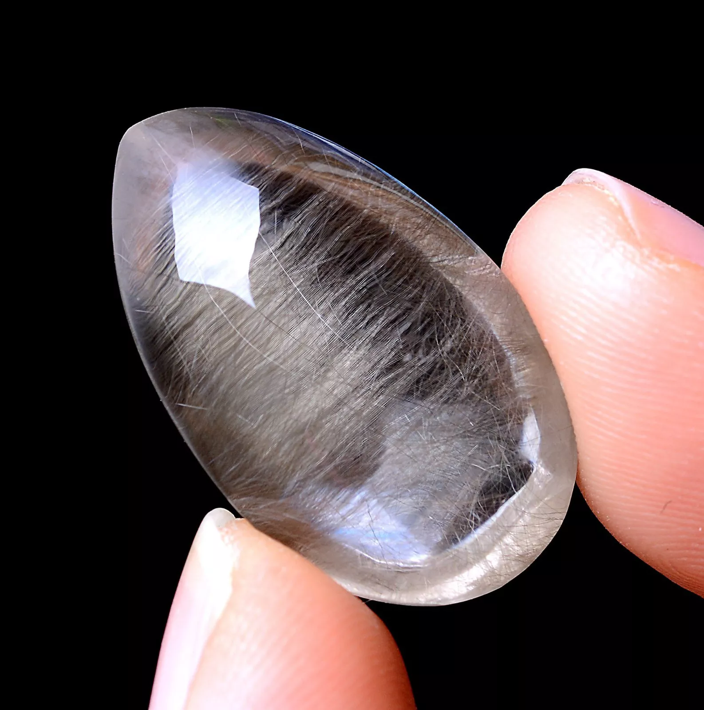 29.90ct Natural Beautiful Silver Rutilated Quartz Titanium Crystal Pendant