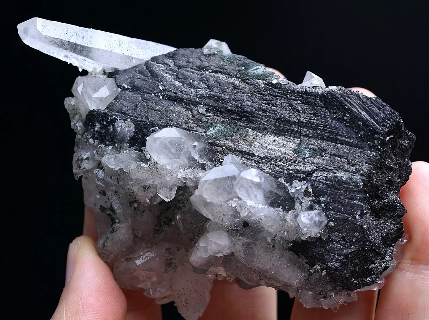 247g Natural Purple Fluorite Wolframite Crystal Mineral Specimen/ Yaogangxian