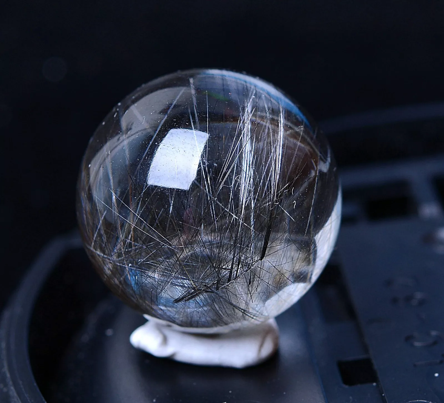 40.90ct Natural Silver Rutilated Quartz Titanium Crystal Men And women Pendant