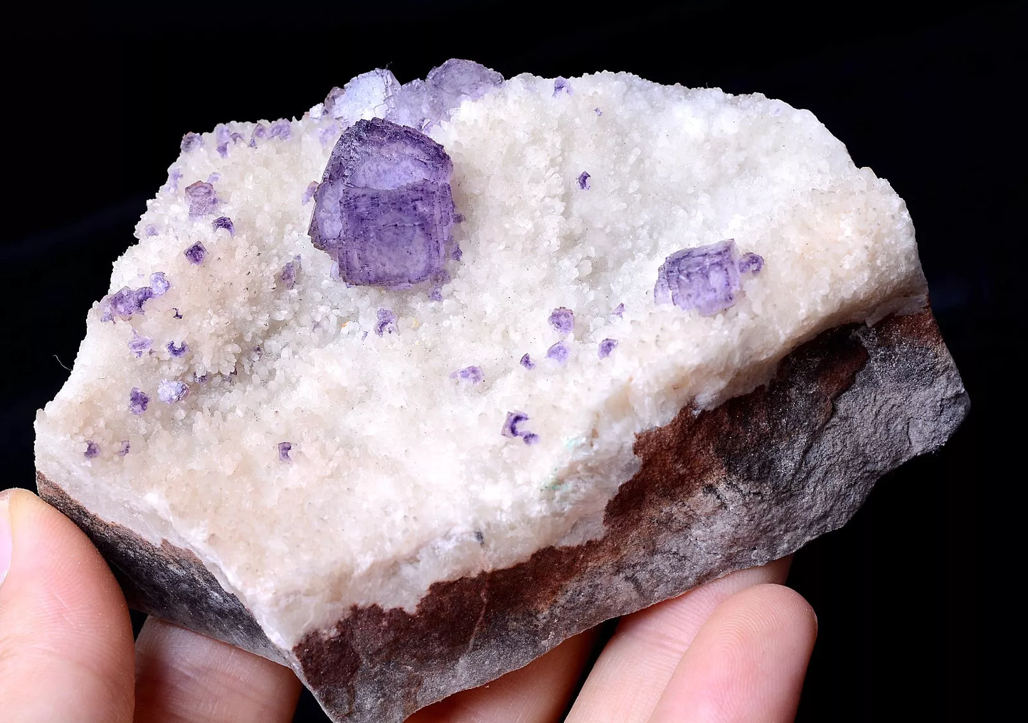 Newly DISCOVERED RARE PURPLE CUBIC FLUORITE CRYSTAL MINERAL SPECIMEN 243.52g