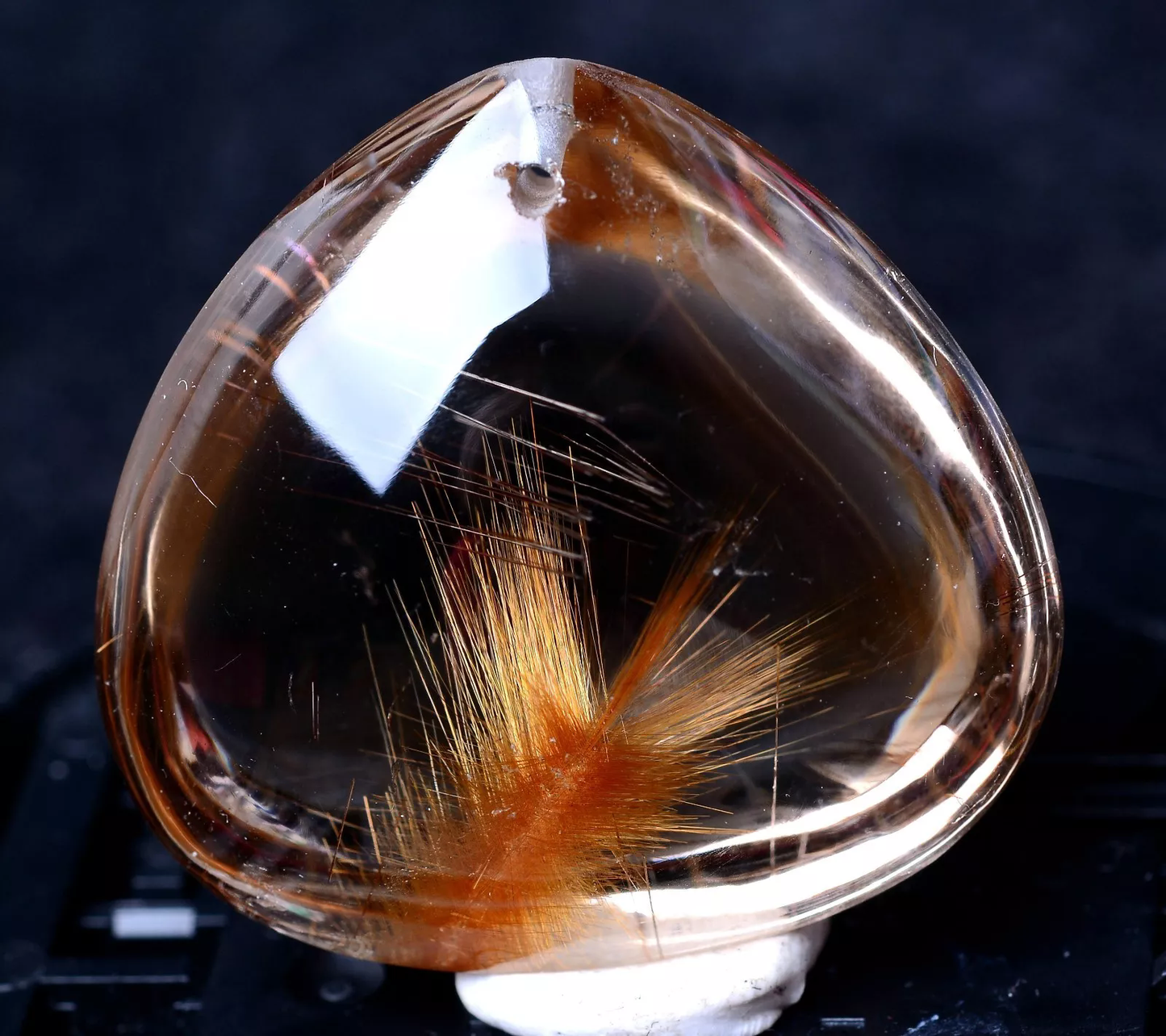 Natural transparent Gold Hair Rutilated Quartz Crystal Powerful Pendant 13.85g