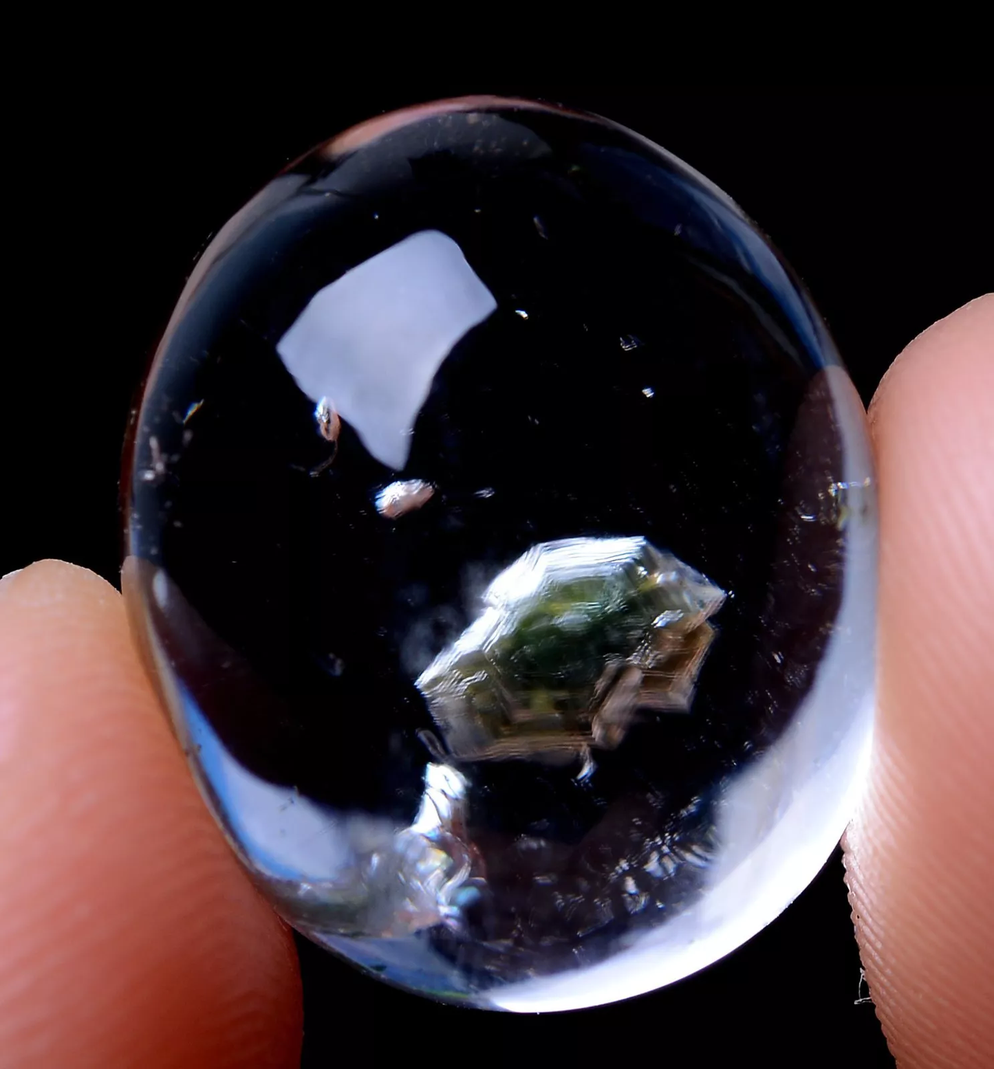 18.05ct RARE NATURAL Clear Mica Quartz "Stone in Stone" Crystal Pendant