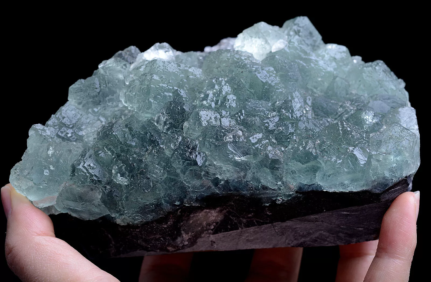 906g Natural Rare Turbid melting Green Fluorite Mineral Specimen/Fujian China