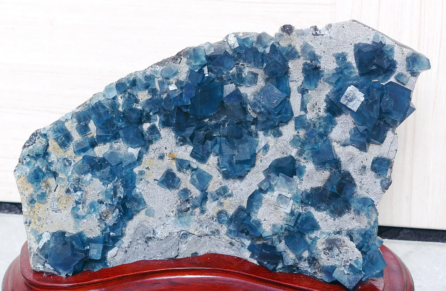 4000g Natural Transparent Blue Cube Fluorite CRYSTAL Mineral Specimen/ China