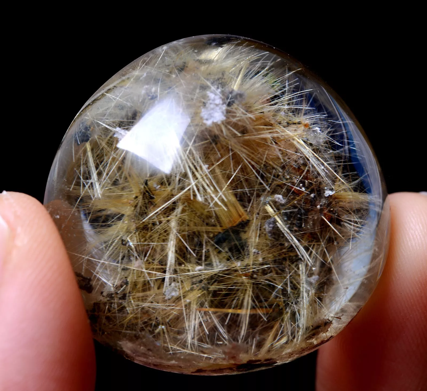 37.08g Natural Gold Rutilated Quartz Crystal Men & Women Cure Powerful Pendant