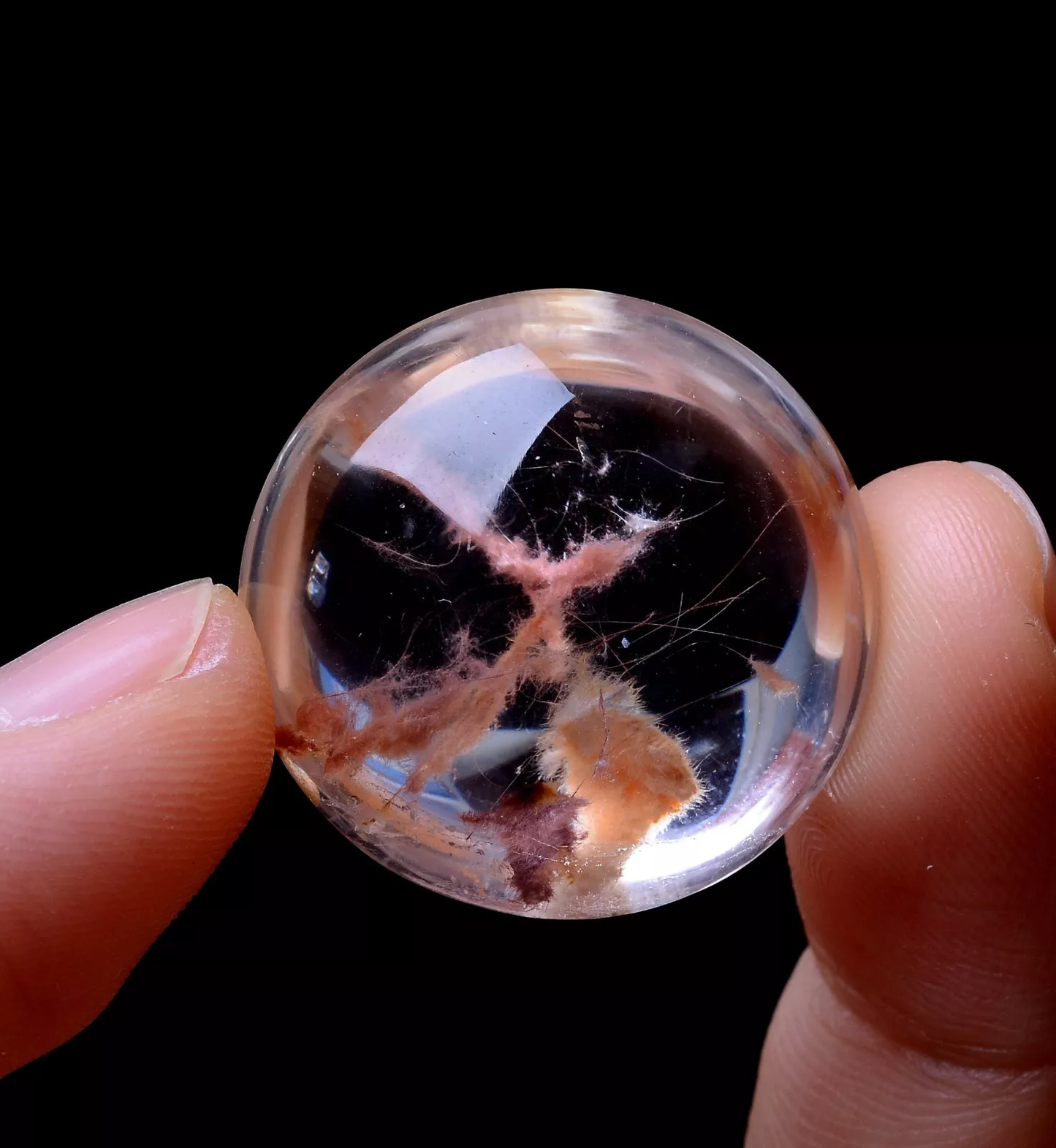 64.10ct Rare Natural Phantom Rabbit Hair Rutilated Quartz Crystal Cure Pendant