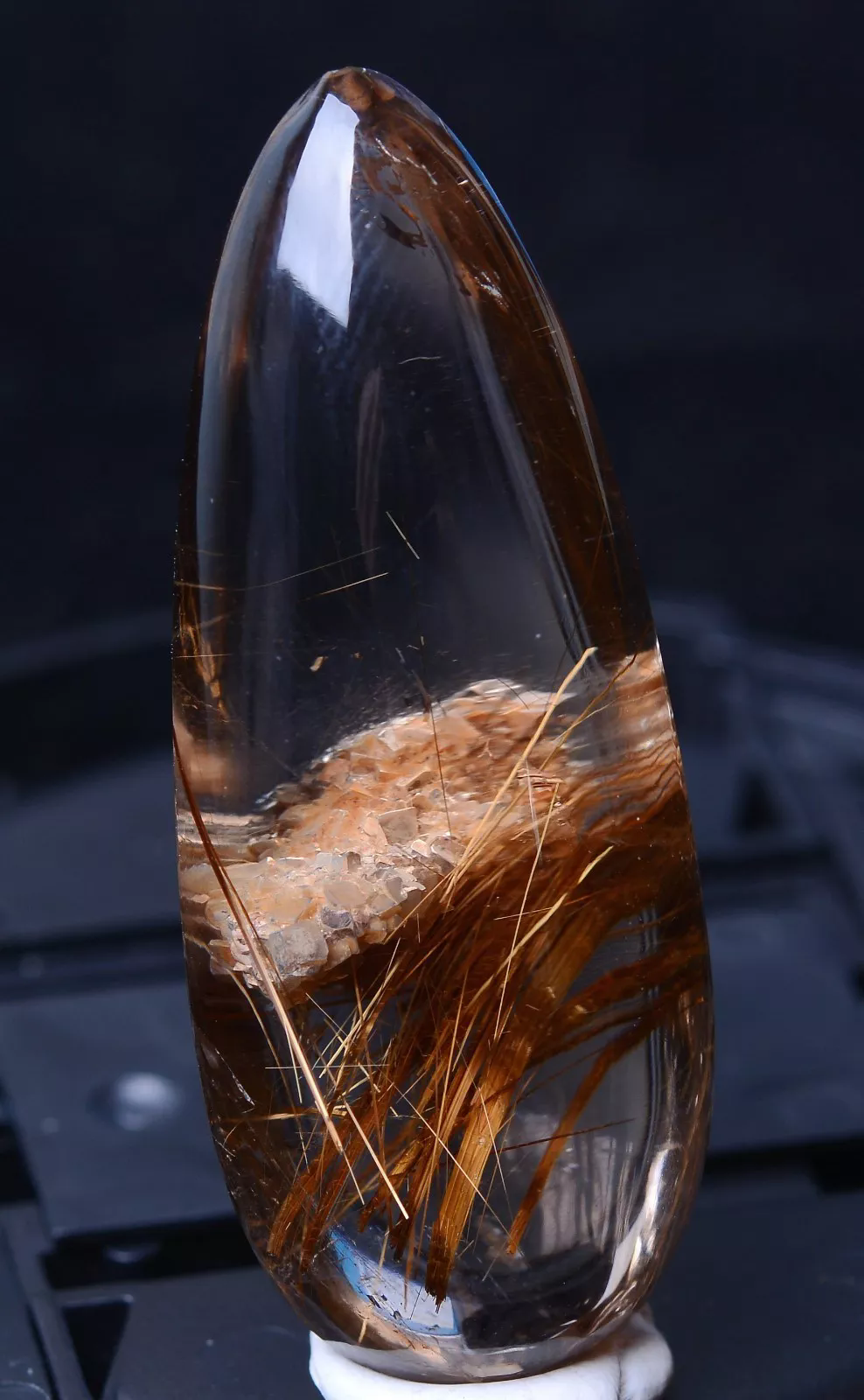 58.35ct Natural Gold Rutilated Quartz Crystal Woman Cure Powerful Pendant