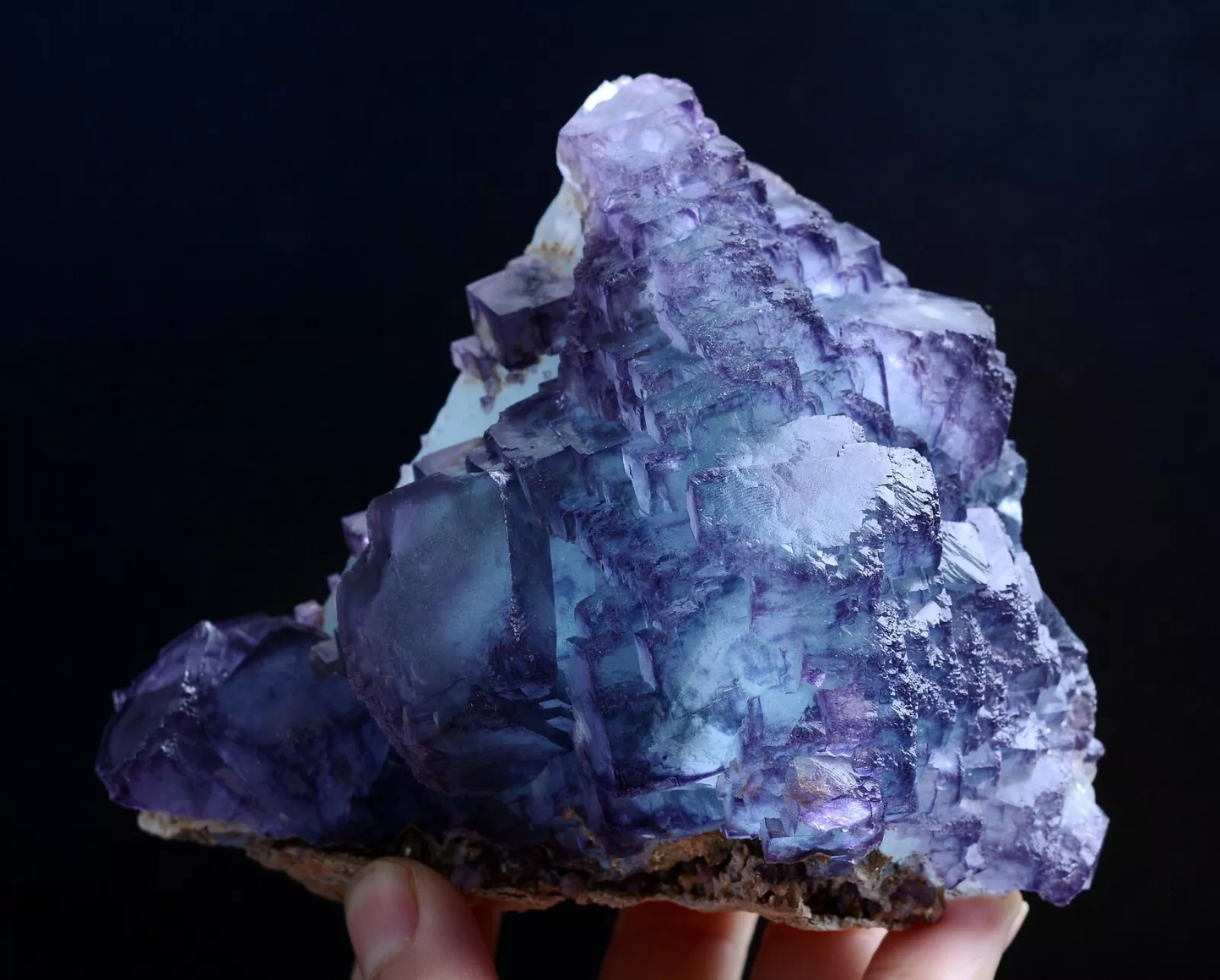 700g Natural Phantom Purple Green Fluorite Mineral Specimen/Yaogangxian China