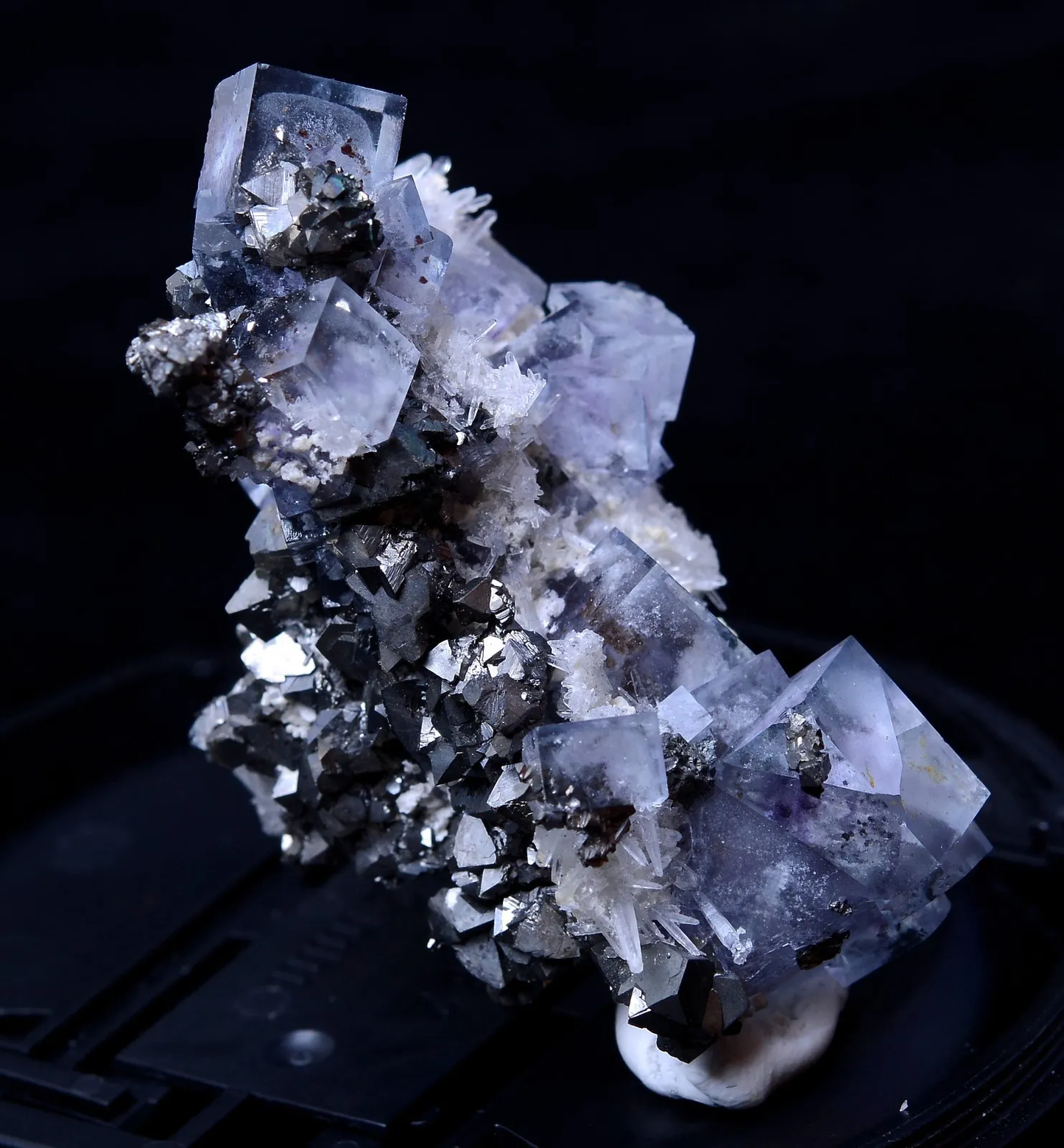25.42g NATURAL PURPLE FLUORITE & ARSENOPYRITE SYMBIOTIC MINERAL SPECIMEN