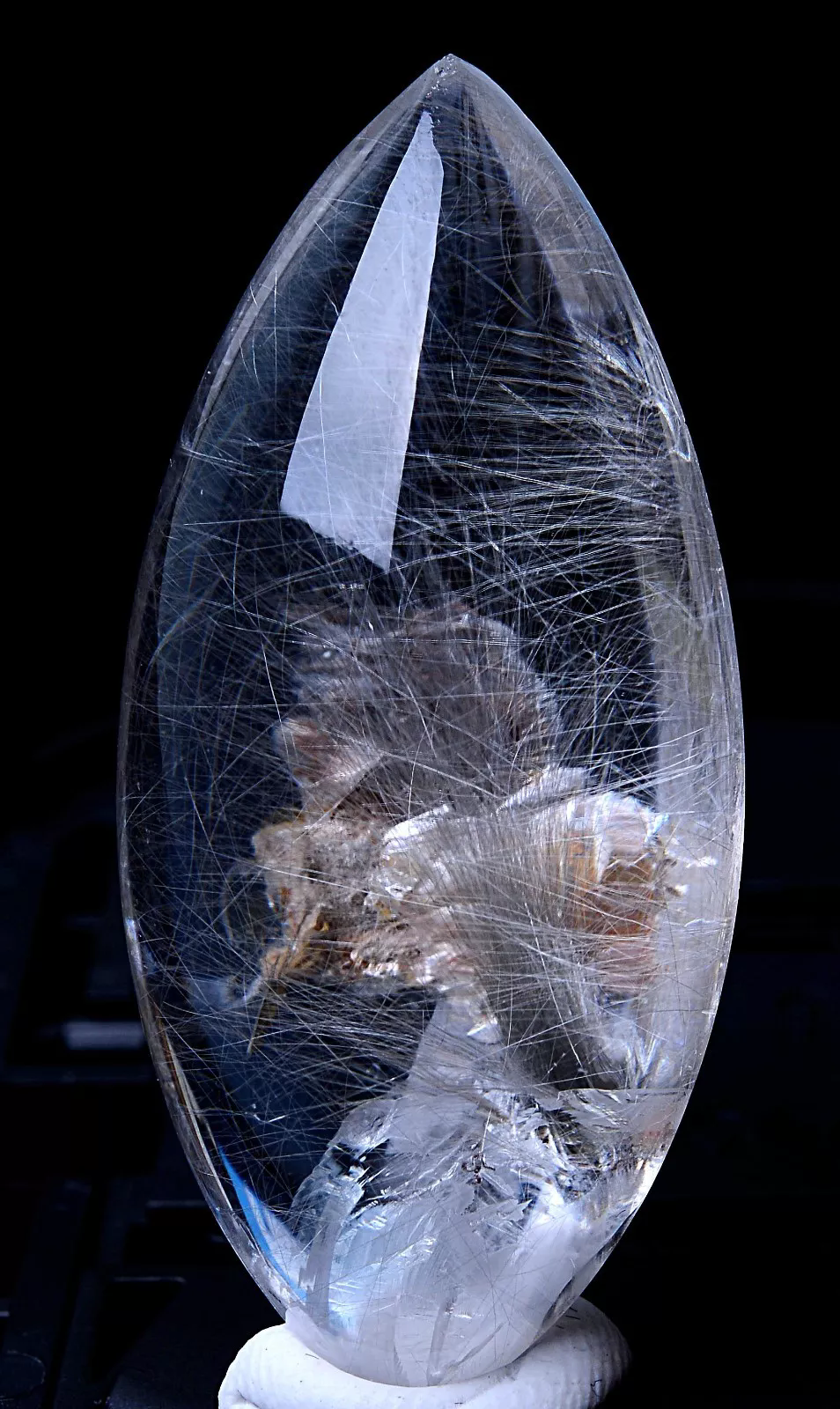 59.95ct Natural Silver Rutilated Quartz Titanium Crystal Men And women Pendant