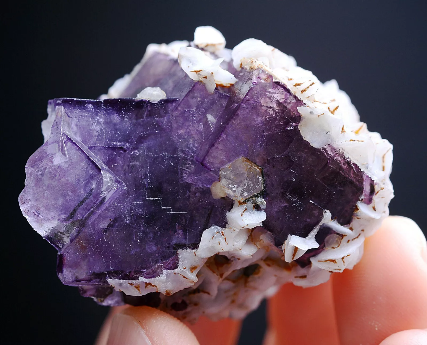 43gNatural Phantom Purple Fluorite &Calcite Mineral Specimen/Yaogangxian China