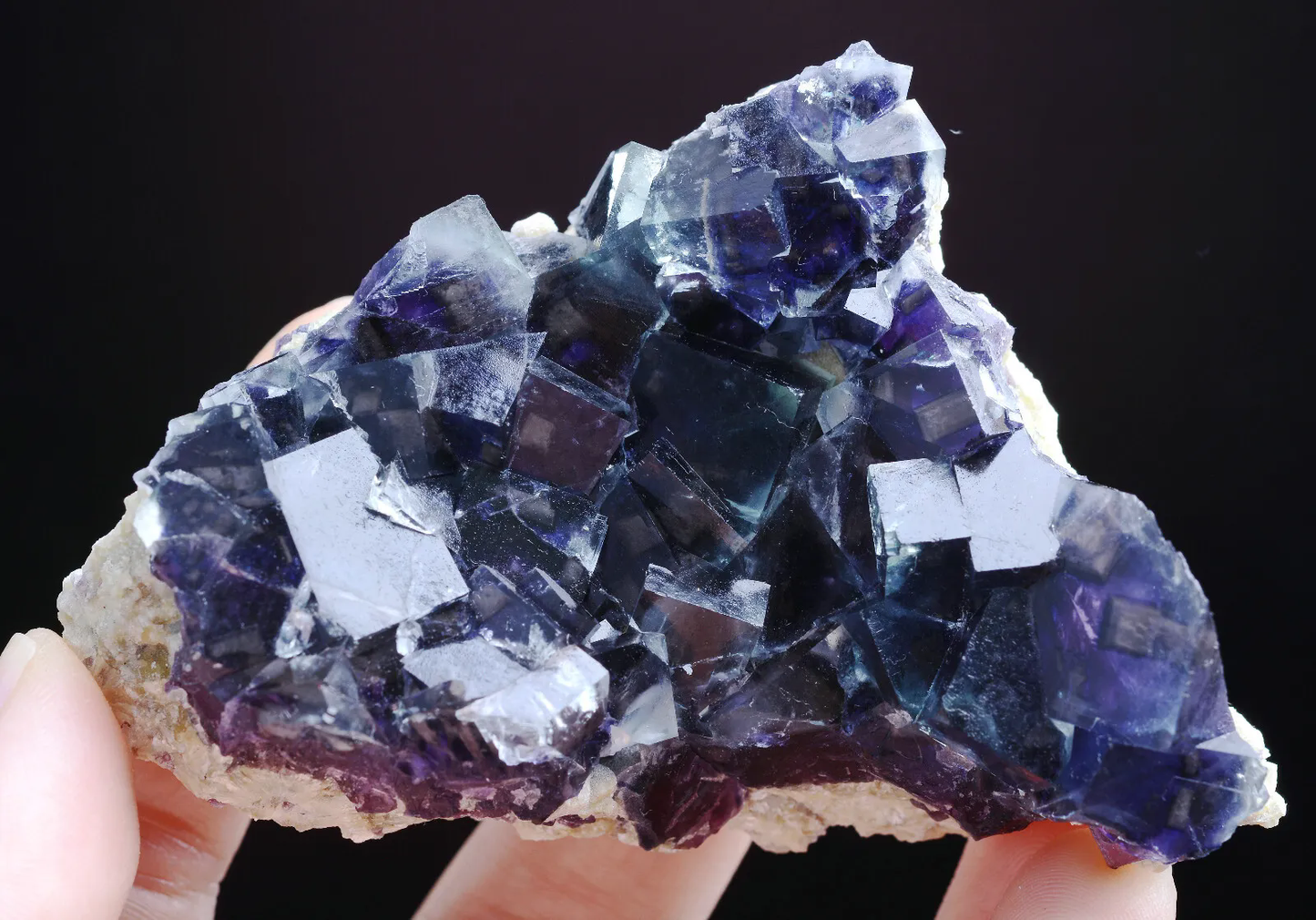 136g Natural Cross Devil's eye Purple FLUORITE Mineral Specimen/Inner Mongolia