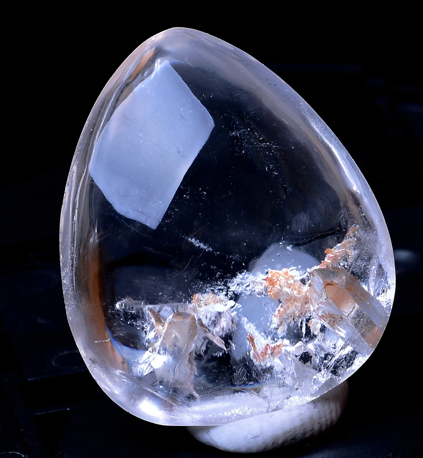 32.46ct NATURAL QUARTZ GHOST CRYSTAL "STONE INSIDE STONE" PENDANT MINERAL