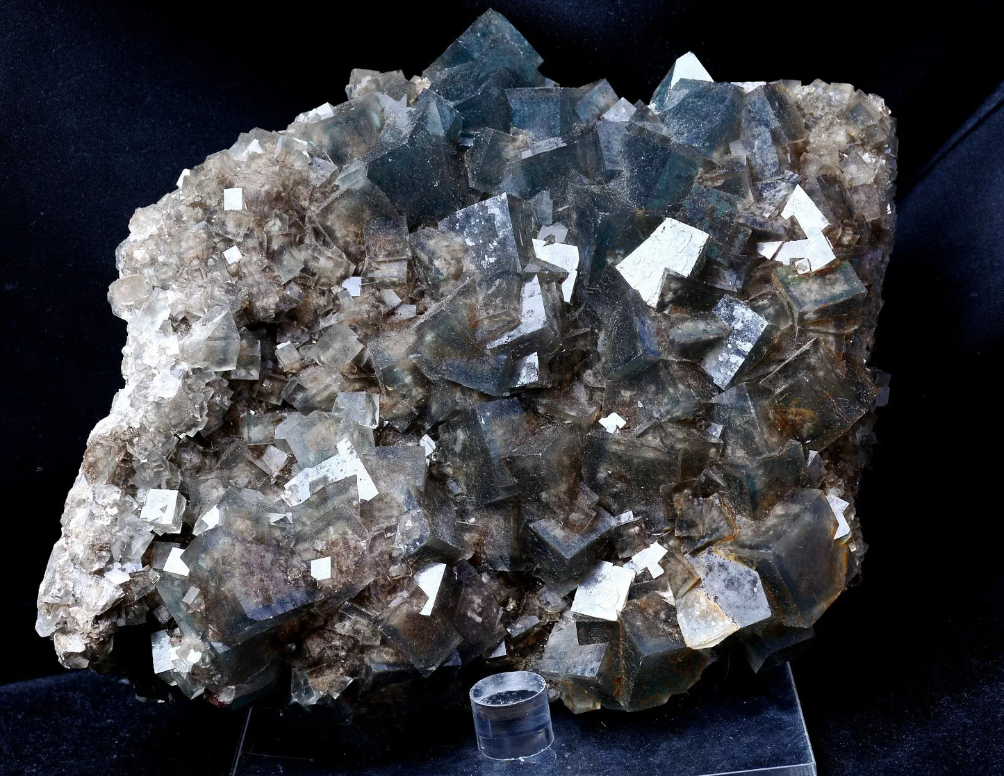 8.82LB New Find Transparent Blue Cube Fluorite CRYSTAL CLUSTER Mineral Specimen