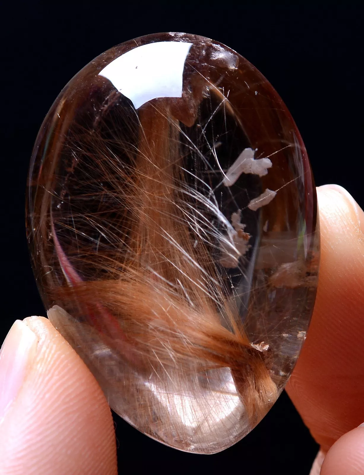 104.66ct Natural Gold Rutilated Quartz Crystal Woman Cure Powerful Pendant