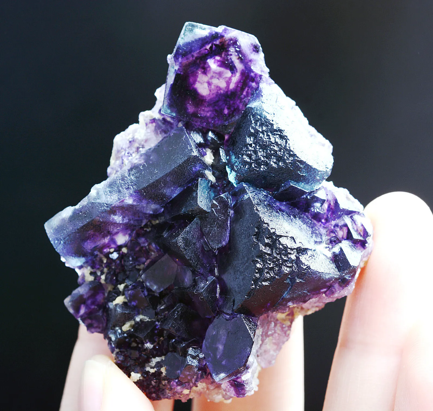 52g Natural Devil's Eye Purple FLUORITE Mineral Specimen/Inner Mongolia China