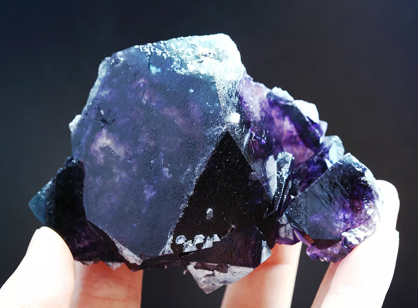 229g Natural Devil's Eye Purple FLUORITE Mineral Specimen/Inner Mongolia China