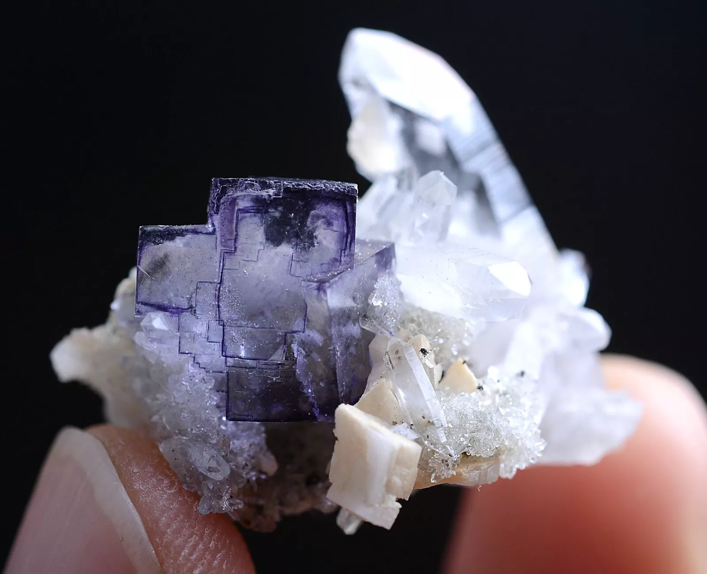7.3g Natural window Purple FLUORITE Crystal Mineral Specimen/Yaogangxian China