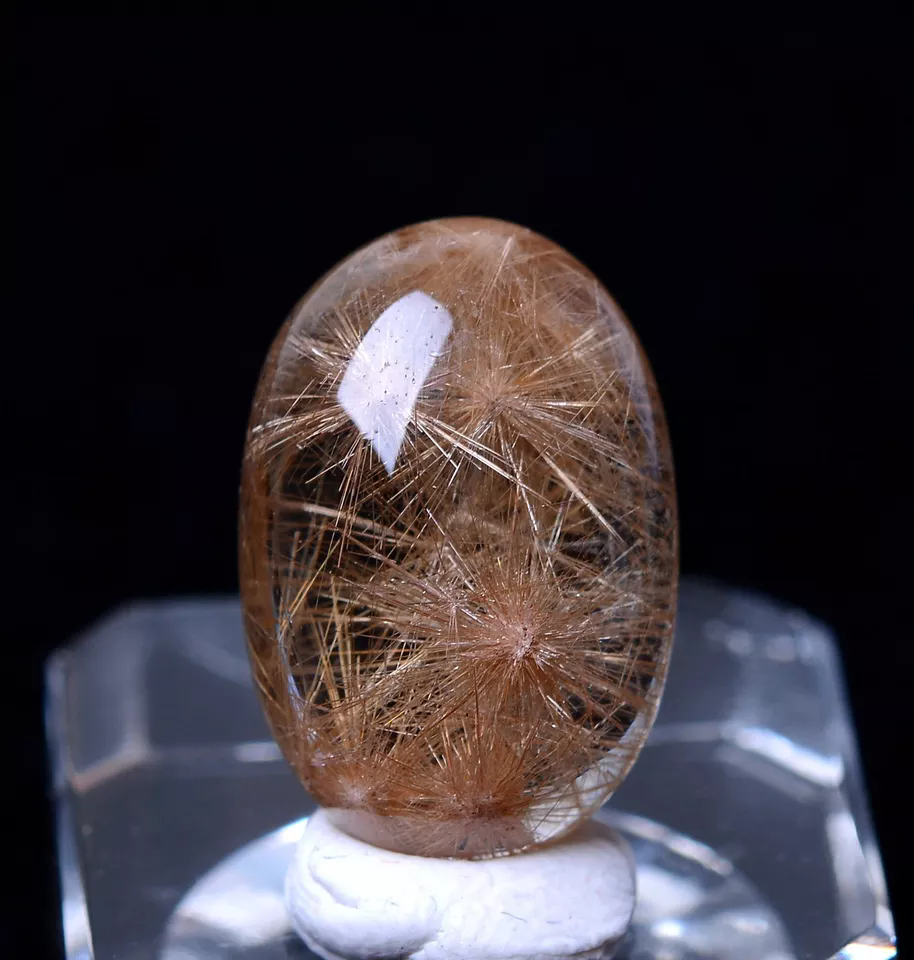 AA++Natural Clear Gold Quartz Sunflower Rutilated Crystal Pendant 19*13*8mm