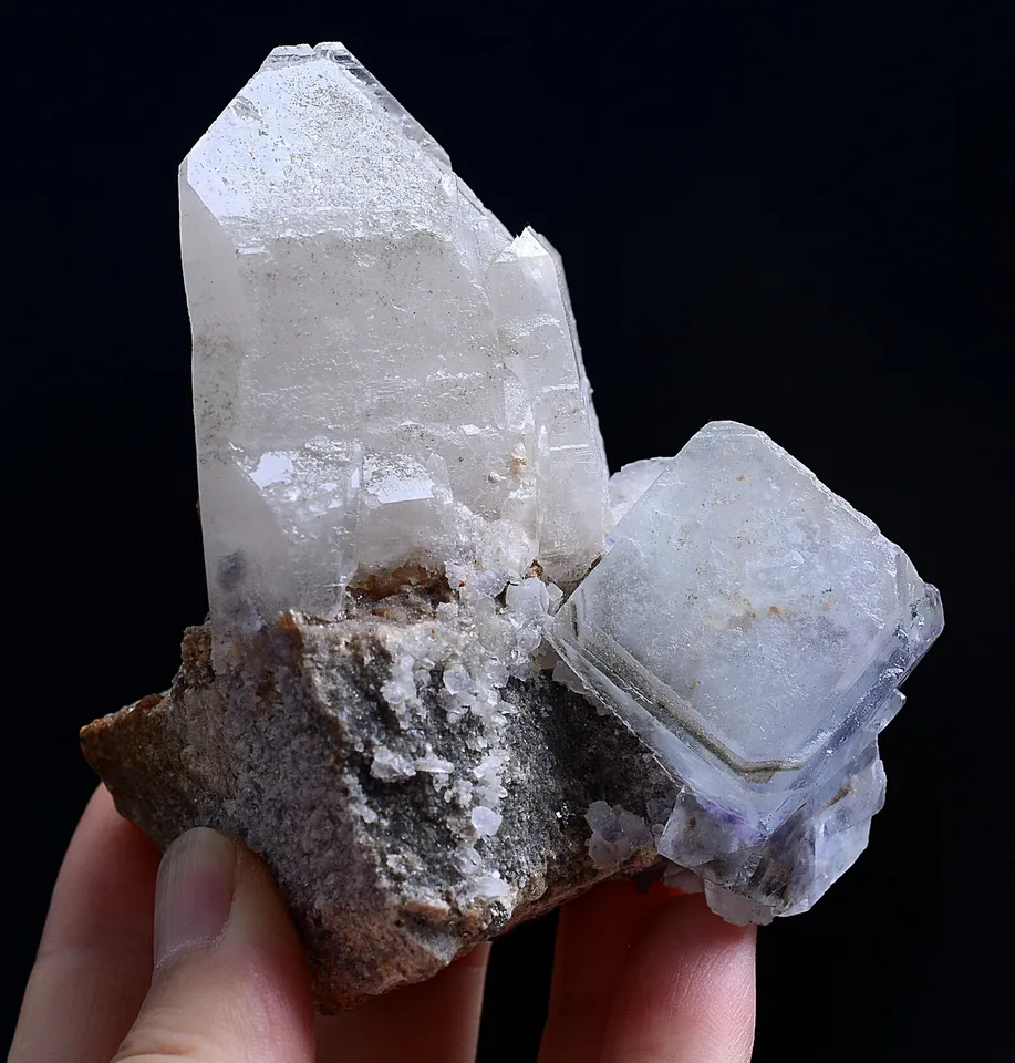 291gNatural Complete Purple Fluorite Crystal Mineral Specimen/Yaogangxian China