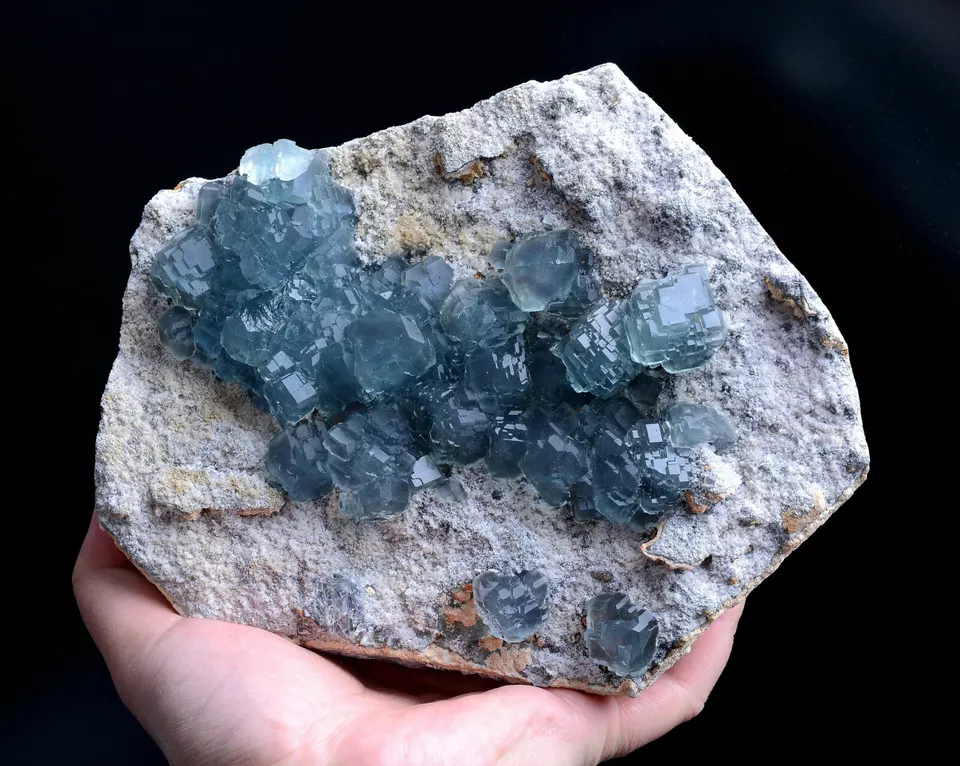 2322g NATURAL Rare Blue Green Cubic Phantom Window FLUORITE Mineral Specimen