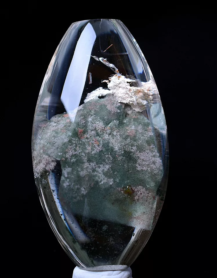 24.2g Rare Natural Green Ghost Phantom Quartz Crystal Healing Pendant Healing