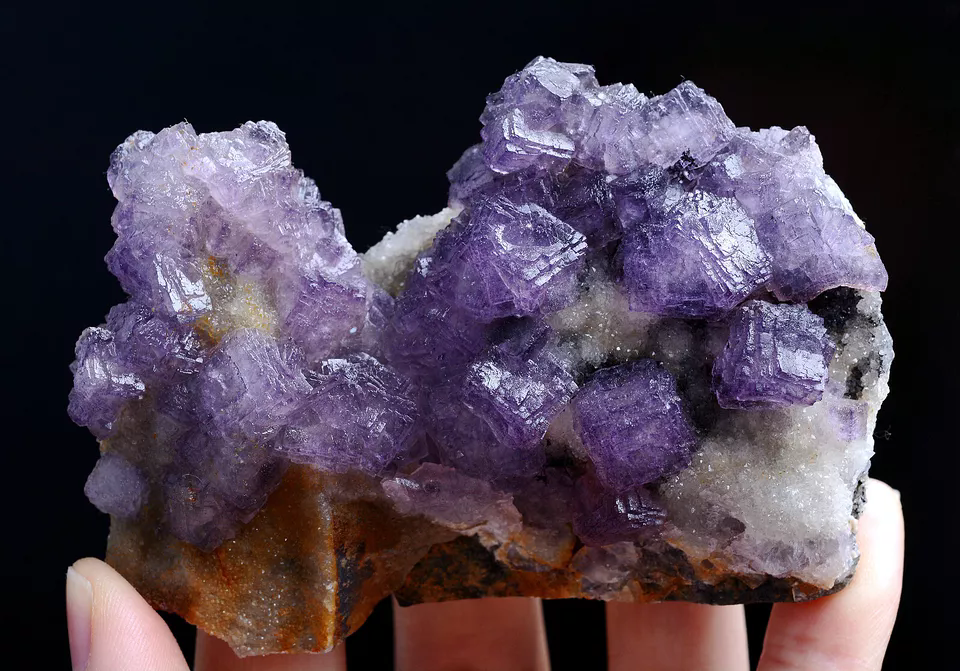 168g Natural Clear Purple Edge Fluorite Mineral Specimen/Guizhou China
