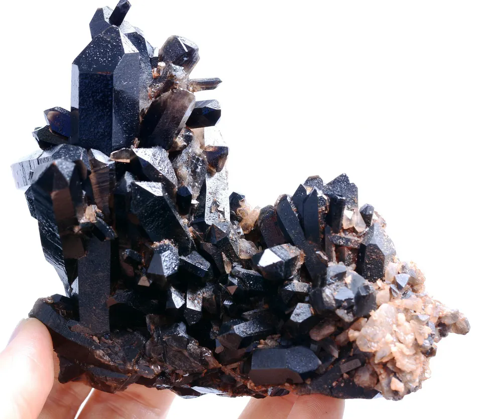 255g Natural Rare Smoky & Black QUARTZ Crystal Cluster Mineral Specimen