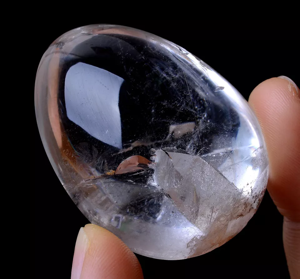 Natural Rare "Stone Inside Stone"Quartz Crystal Healing Pendant 239.80ct