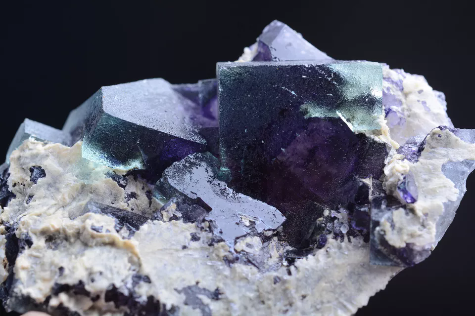 76g Natural Devil's Eye Purple FLUORITE Mineral Specimen/Inner Mongolia China