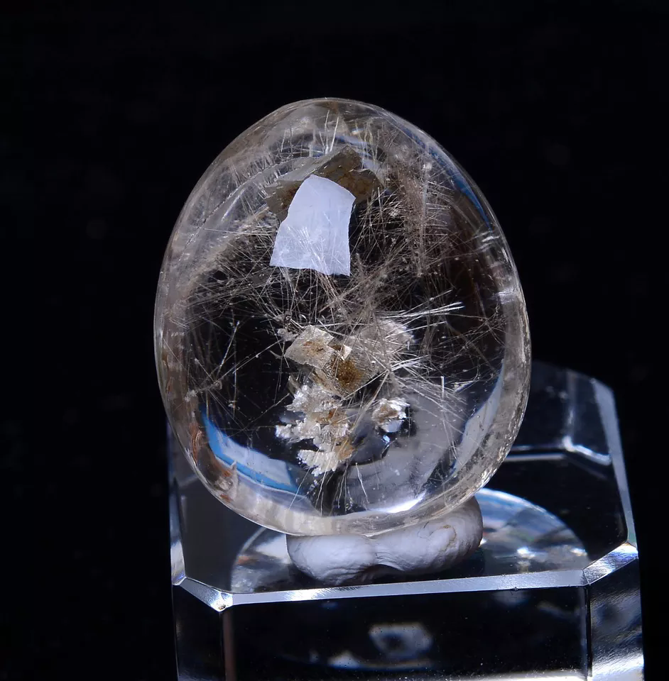 6.76g Rare Treatment Of Natural Calcite Quartz Golden Hair Crystal Pendant