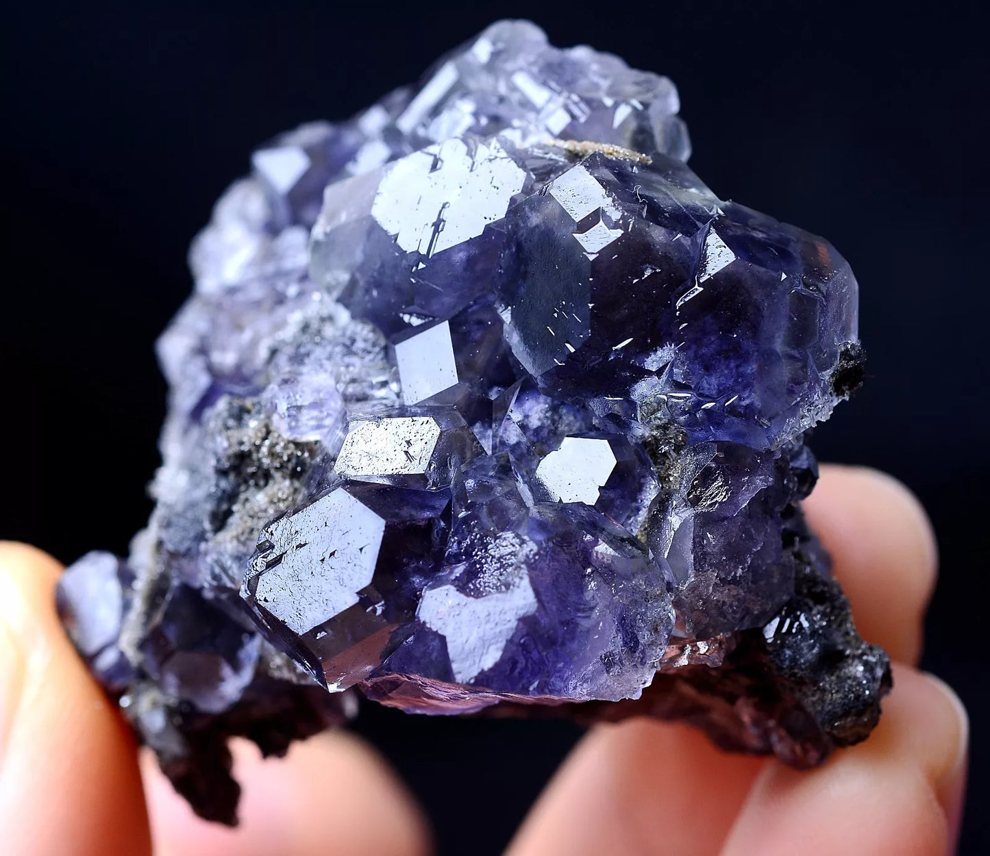 56.39g BEAUTIFUL Newly DISCOVERED RARE PURPLE FLUORITE CRYSTAL MINERAL SPECIMEN