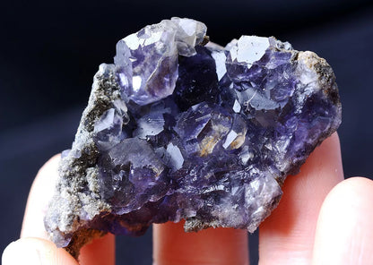 MUSEUM COLLECTION NEWLY DISCOVERED RARE PURPLE FLUORITE MINERAL SAMPLES 37.55g