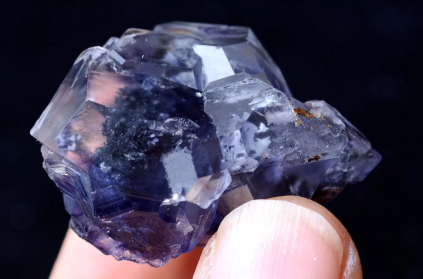 22.35g China / Newly DISCOVERED RARE PURPLE FLUORITE CRYSTAL MINERAL SPECIMEN