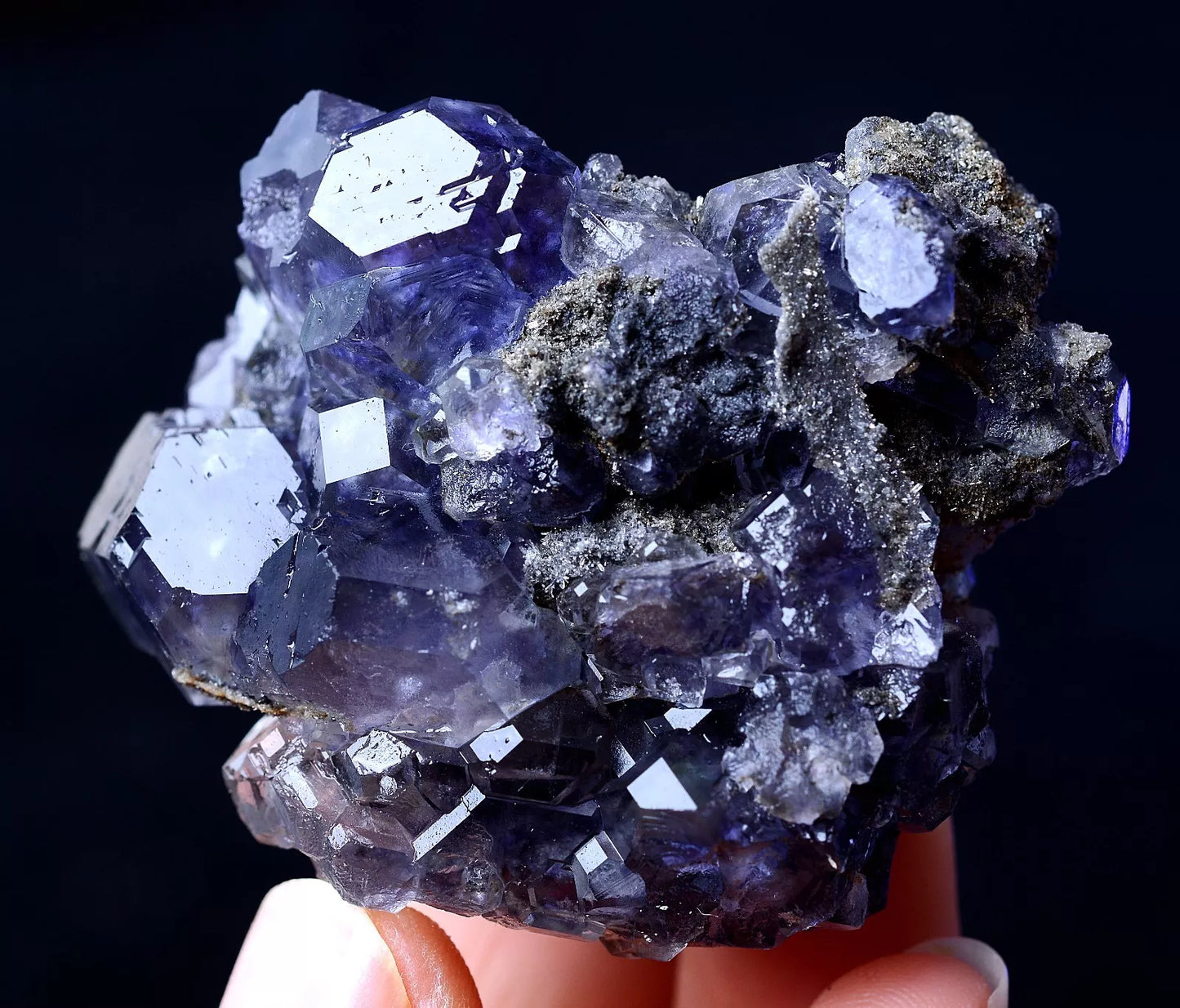 56.39g BEAUTIFUL Newly DISCOVERED RARE PURPLE FLUORITE CRYSTAL MINERAL SPECIMEN