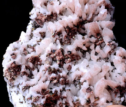 897g Newly DISCOVERED RARE RED CALCITE & PYRITE CRYSTAL MINERAL SPECIMEN/ China