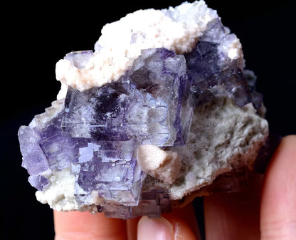 91.51g Yao Gang Xian NEWLY DISCOVERED RARE PURPLE FLUORITE MINERAL SAMPLES