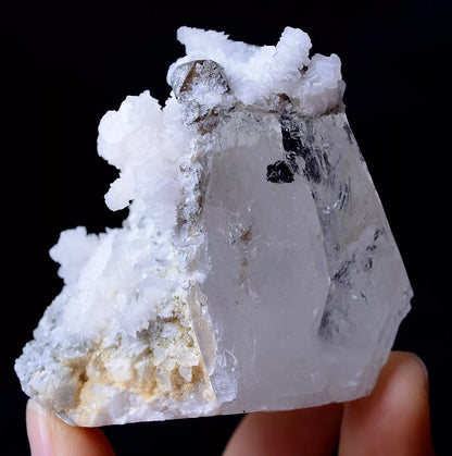 154gNatural Rare Scheelite & Crystal Calcite Mineral Specimen/Yaogangxian China