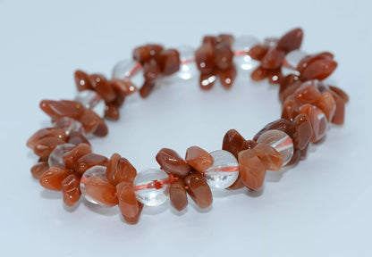 Beautiful Natural Red Quartz Crystal Woman Beads Treatment Bracelet 9.5-10mm