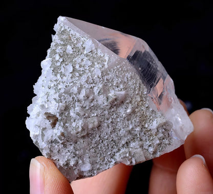 99gNatural Rare Scheelite & Crystal Calcite Mineral Specimen/Yaogangxian China