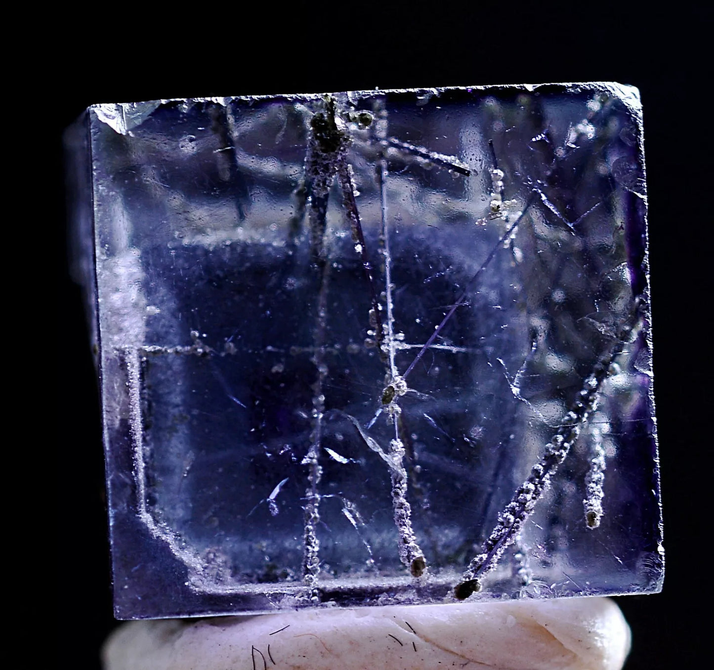 3g Natural Complete Bismuthinite Purple FLUORITE Mineral Specimen/Yaogangxian