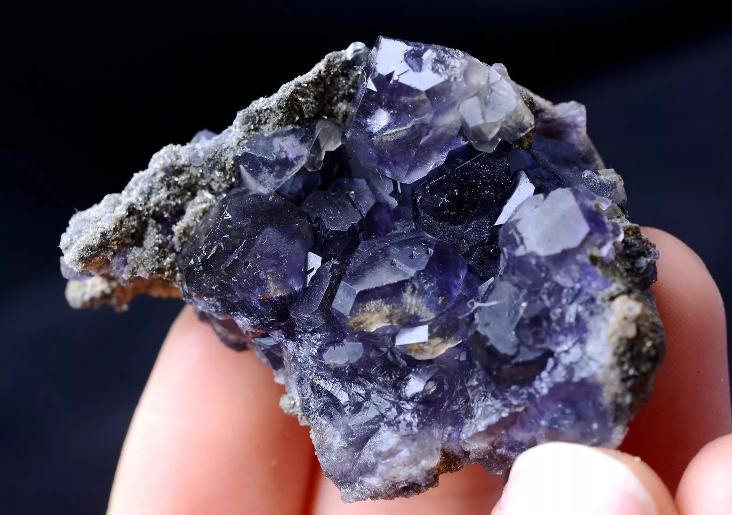 MUSEUM COLLECTION NEWLY DISCOVERED RARE PURPLE FLUORITE MINERAL SAMPLES 37.55g